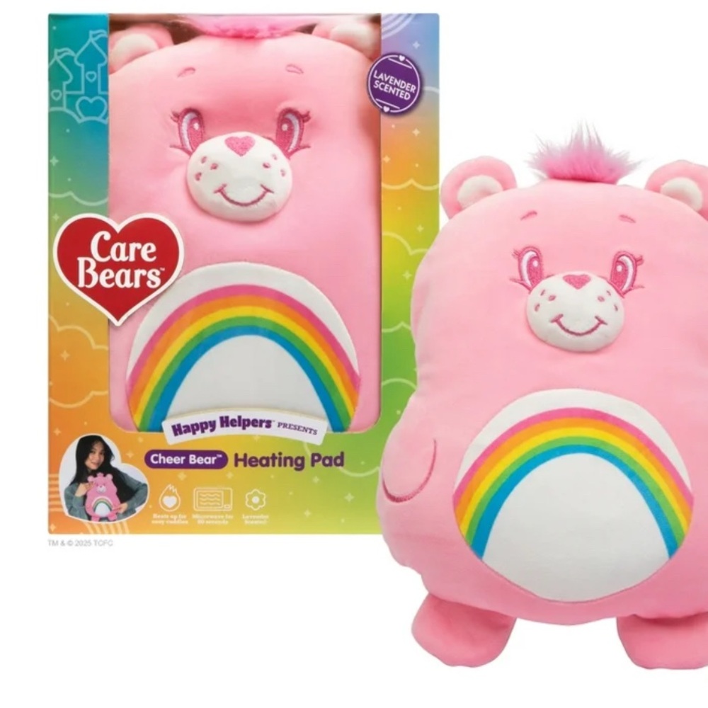 Care Bears Cheer Bear Pink Plush with Rainbow